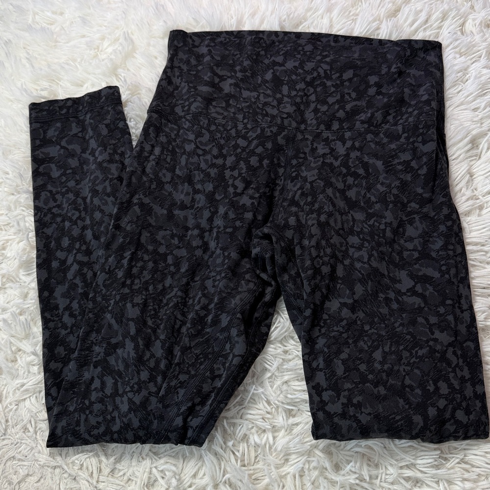 Lululemon Align Pant II 25" Formation Camo Deep Coal Multi / Black